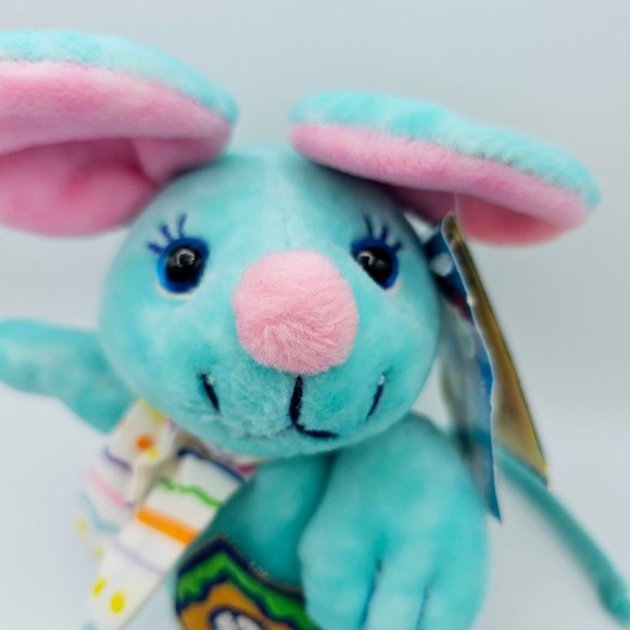 Mother Goose Mouse Plush 11" VTG Hickory Dickory Dock Clock 1999 Nursery Rhyme - Picture 2 of 6